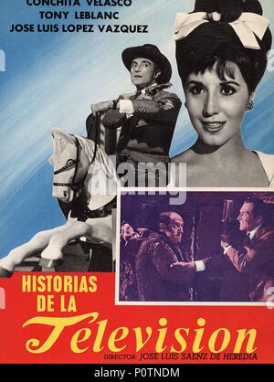 Titre original : HISTORIAS DE LA TELEVISIÓN. Titre en anglais : HISTORIAS DE LA TELEVISIÓN. Directeur de film : JOSE LUIS SAENZ DE HEREDIA. Année : 1965. Credit : FILMAYER / Album Banque D'Images