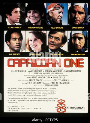 Titre original : Capricorne. Titre en anglais : CAPRICORN ONE. Directeur de film : PETER HYAMS. Année : 1978. Credit : ASSOCIATED GENERAL/LEW GRADE / Album Banque D'Images