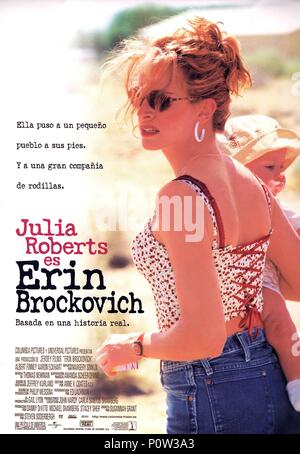 Titre original : Erin Brockovich. Titre en anglais : Erin Brockovich. Film Réalisateur : STEVEN SODERBERGH. Année : 2000. Credit : UNIVERSAL PICTURES / Album Banque D'Images