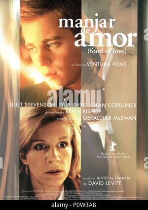 Titre original : la nourriture de l'amour. Titre en anglais : la nourriture de l'amour. Directeur de film : VENTURA PONS. Année : 2002. Credit : ELS FILMS DE LES RAMBLAS/42e Rue/FFP MEDIA ENTERTAINMENT / Album Banque D'Images