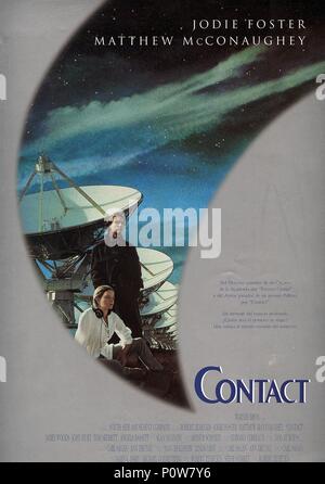 Film Original Title : Contact. Titre en anglais : CONTACT. Directeur : Robert Zemeckis Film. Année : 1997. Credit : Warner Brothers / Album Banque D'Images