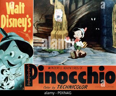 Titre original : Pinocchio. Titre en anglais : Pinocchio. Directeur : HAMILTON LUSKE Film ; BEN SHARPSTEEN. Année : 1940. Credit : WALT DISNEY PRODUCTIONS / Album Banque D'Images