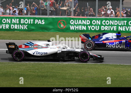 Circuit Gilles-Villeneuve, Montréal, Canada. 10 Juin, 2018. Canadian Grand Prix de Formule 1, jour de la course ; Williams Martini Racing ; Lance Crédit : Promenade Plus Sport Action/Alamy Live News Banque D'Images