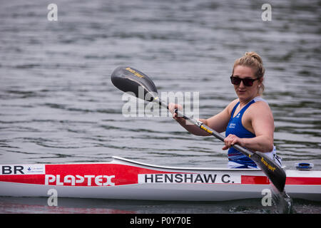 Belgrade, Serbie. 10 Jun, 2018. Charlotte Henshaw de GBR rivalise en KL2, une finale 200m, course de sprint Crédit : Nikola Krstic/Alamy Live News Banque D'Images