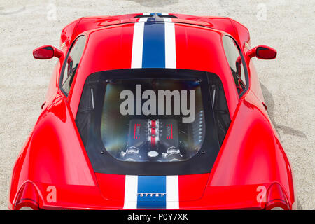 Torino, Italie. 10 juin 2018. Détail de voitures Ferrari Banque D'Images