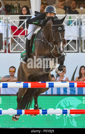 Cannes, France. 09Th Juin, 2018. L'Egypte Abdel dit Rome l'équipe de gladiateurs sur Callisto fait concurrence au cours de la Ligue des Champions Mondial 2018 Longines à Cannes le 09 juin 2018 Crédit : BTWImages Sport/Alamy Live News Banque D'Images