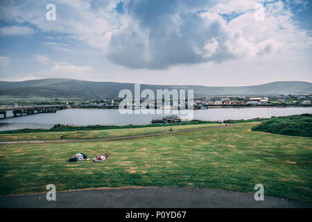 5 juin 2018, Portmagee, Irlande - village situé sur la péninsule Iveragh au sud de l'île de Valentia. Banque D'Images