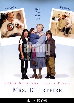 Titre original : Mme. DOUBTFIRE. Titre en anglais : Mme. DOUBTFIRE. Directeur de film : Chris Columbus. Année : 1993. Crédit : 20TH CENTURY FOX / Album Banque D'Images