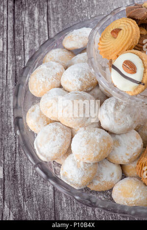 Eid Eid, boulangerie traditionnelle Cookies au sucre Banque D'Images