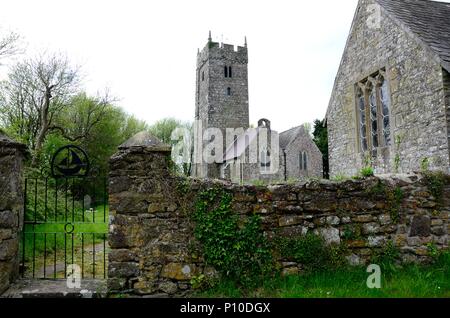 Decumans Rhoscrowther l'Église historique de St un Garde Bâtiment classé 1 Galles Pembrokeshire cymru UK UK Banque D'Images