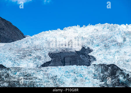 Franz Josef Glacier, situé dans la région de Westland Tai Poutini National Park sur la côte ouest de la Nouvelle-Zélande Banque D'Images