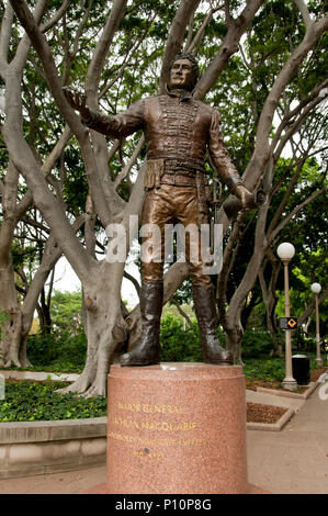 Général Lachlan Macquarie Statue - Sydney - Australie Banque D'Images