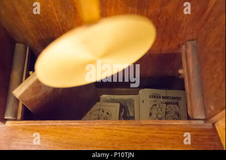 Lieu caché dans ocuppied allemand nazi de la Pologne en tant que partie d'exhibion en musée de la Seconde Guerre mondiale à Gdansk, Pologne. 23 janvier 2017 © Wojciech St Banque D'Images