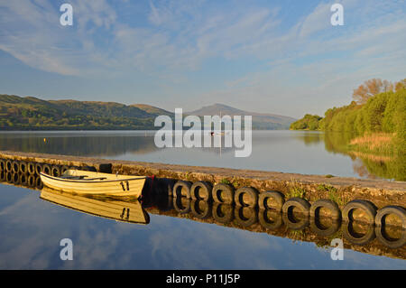 Voile sur le lac Bala Banque D'Images