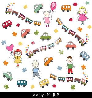 Modèle de jouets Illustration de Vecteur