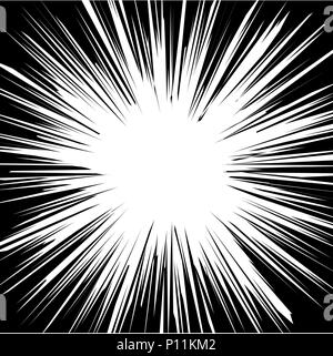 Résumé Comic vitesse horizontale lines background-Noir et blanc illustration vectorielle. Illustration de Vecteur