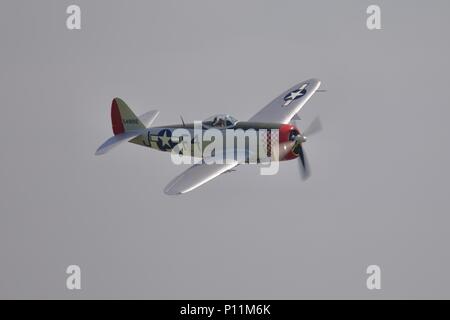 Republic P-47D Thunderbolt (G-THUN) - La Seconde Guerre mondiale, des avions volant à Duxford IWM Banque D'Images