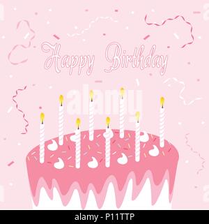 Happy Birthday card Illustration de Vecteur