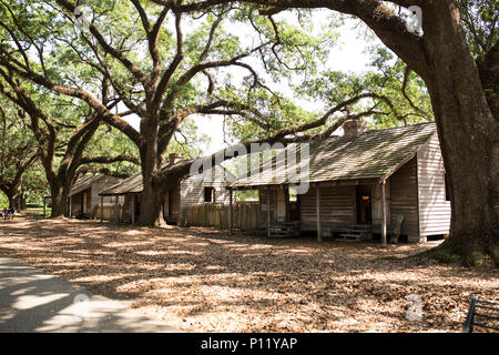 Esclaves restauré à Oak Alley Plantation à vacherie, Louisiane, Etats-Unis. Banque D'Images