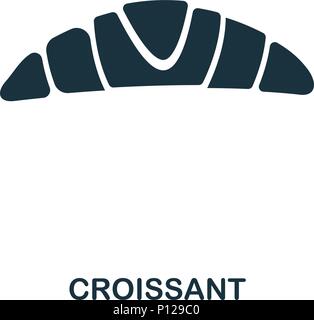 L'icône de croissant. Mobile apps, d'impression et plus d'utilisation. L'élément simple à chanter. L'icône illustration monochrome croissant. Illustration de Vecteur