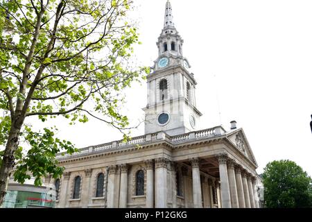 St Martin-in-the-Fields, un James Gibb's église située à Trafalgar Square, Londres, UK Banque D'Images