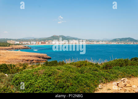 La ville de Cala Millor, Majorque Banque D'Images