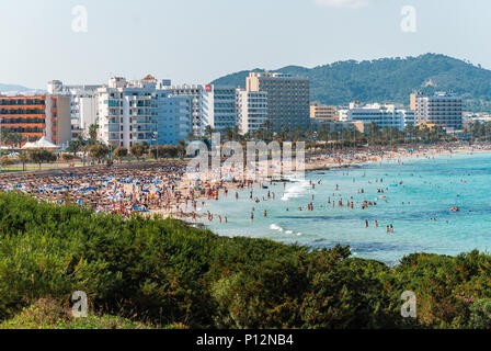 Plage de Cala Millor, Majorque Banque D'Images