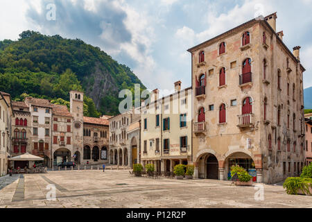 Place de la ville, Piazza Vittorio Veneto, Flaminio, Treviso, Italie Banque D'Images