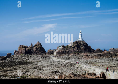 Belle La Corbière Lighthouse à St Brelade - Jersey, Channel Islands Banque D'Images