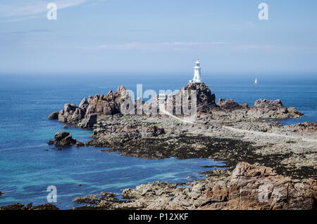 Belle La Corbière Lighthouse à St Brelade - Jersey, Channel Islands Banque D'Images