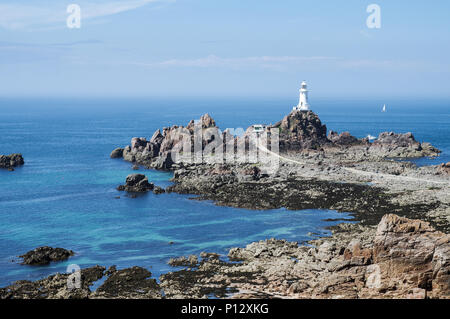 Belle La Corbière Lighthouse à St Brelade - Jersey, Channel Islands Banque D'Images