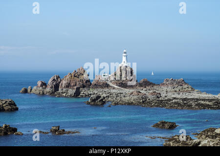 Belle La Corbière Lighthouse à St Brelade - Jersey, Channel Islands Banque D'Images