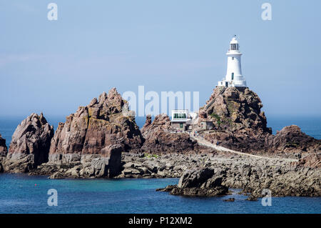 Belle La Corbière Lighthouse à St Brelade - Jersey, Channel Islands Banque D'Images