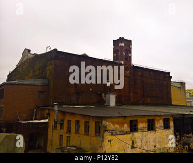 Ancienne usine abandonnée-réfrigérateur dans le centre de Moscou en Russie Banque D'Images