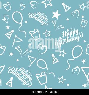 Joyeux anniversaire seamless pattern Illustration de Vecteur