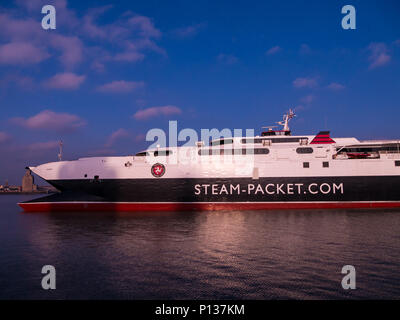 Isle of Man Steam Packet Company ferry catamaran Manannan Banque D'Images