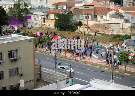 SAO PAULO, BRASIL - Mai 22, 2016 Chine : mars contre le président par intérim Michel Temer au Largo da Batata, Pinheiros, São Paulo. Temer's Banque D'Images