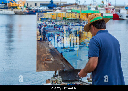 Rapidement traditionnelle photo haletant de la concurrence dans une petite ville espagnole de Palamos sur la Costa Brava. 03. 06. 2018 Espagne Banque D'Images