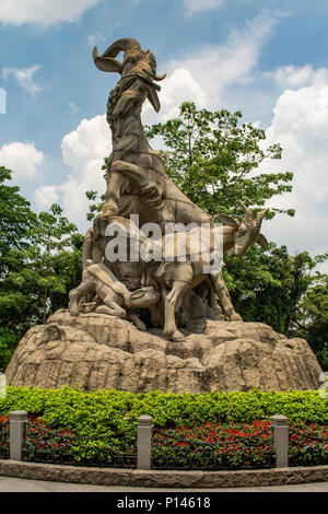 Statue des cinq chèvres, Guangzhou, Chine Banque D'Images