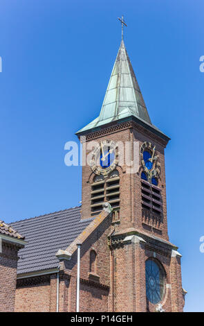 Tour de l'église de Francisca Romana De Cocksdorp, Pays-Bas Banque D'Images