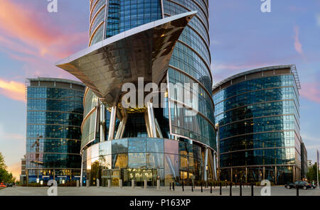 Poland-April:2018,Varsovie immeubles de bureaux modernes-Varsovie spire, centre d'affaires à Varsovie Banque D'Images