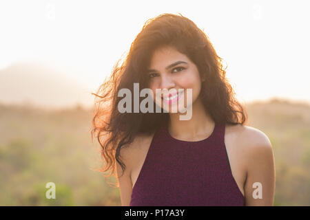 Portrait d'une belle femme indienne Banque D'Images