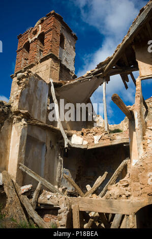 Village abandonné de Turruncun, près de Arnedo, La Rioja, Espagne. Banque D'Images