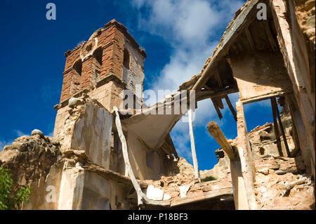 Village abandonné de Turruncun, près de Arnedo, La Rioja, Espagne. Banque D'Images