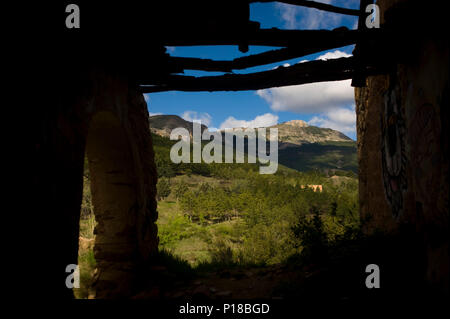 Village abandonné de Turruncun, près de Arnedo, La Rioja, Espagne. Banque D'Images