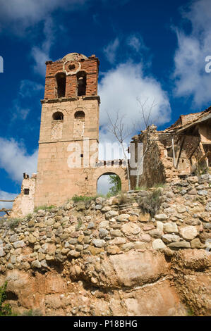 Village abandonné de Turruncun, près de Arnedo, La Rioja, Espagne. Banque D'Images