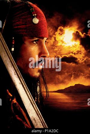 Titre original : PIRATES DES CARAÏBES : LA MALÉDICTION DU BLACK PEARL. Titre en anglais : PIRATES DES CARAÏBES : LA MALÉDICTION DU BLACK PEARL. Film Réalisateur : Gore Verbinski. Année : 2003. Stars : Johnny Depp. Credit : Touchstone Pictures / Album Banque D'Images