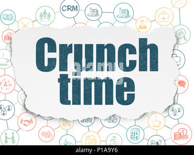 Concept d'entreprise : le manque de temps sur fond de papier déchiré Banque D'Images