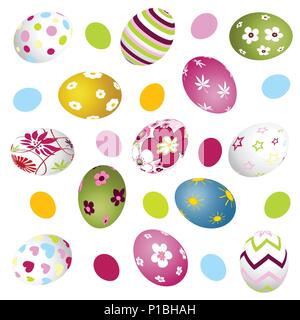 Les oeufs de Pâques, Illustration de Vecteur