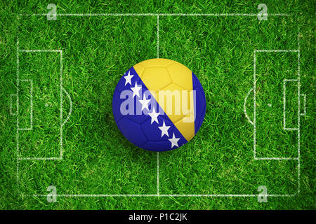Image composite du football en Bosnie et Herzegovine couleurs Banque D'Images